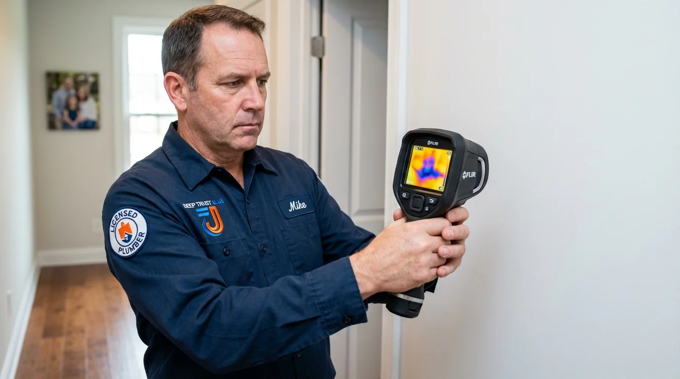 Thermal imaging leak detection by Johns Plumbing LLC in Wilber